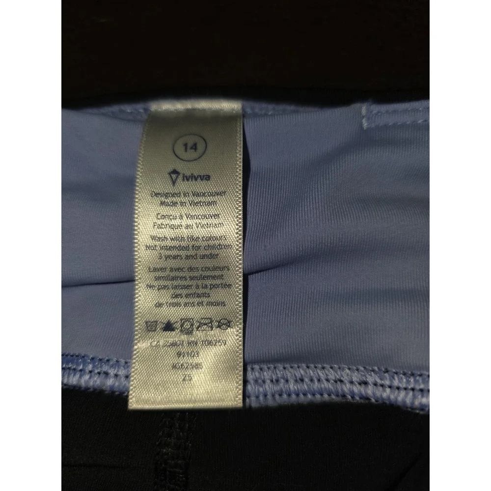 Ivivva by Lululemon girls size 14 cropped leggings geometric pattern athletic